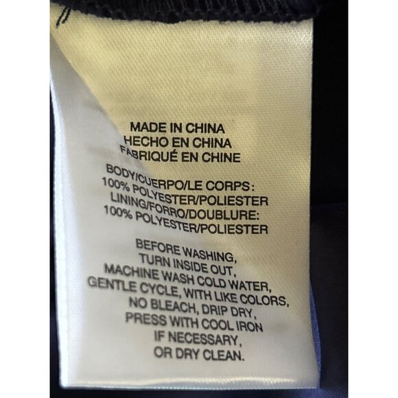 Jones New York Pacific Navy Multi Floral Print Lined Off-Shoulder Blouse PXL - Picture 8 of 8